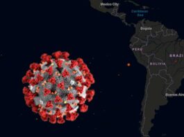 Mapa de Latinoamérica durante el coronavirus